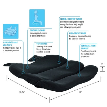 Backrest Support Driver's Seat Cushion with Heat and Massage